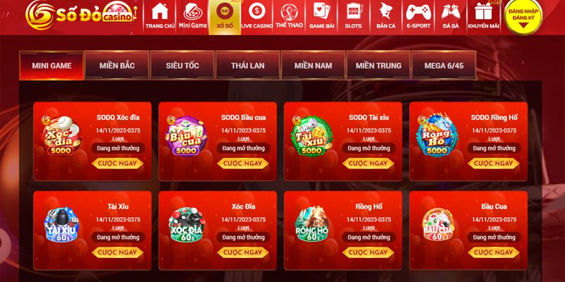 Xổ số tại nhà cái trực tuyến SODO